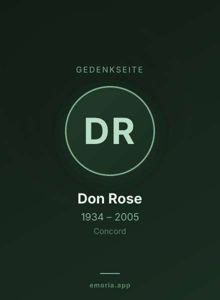 Gedenkportrait von Don Rose