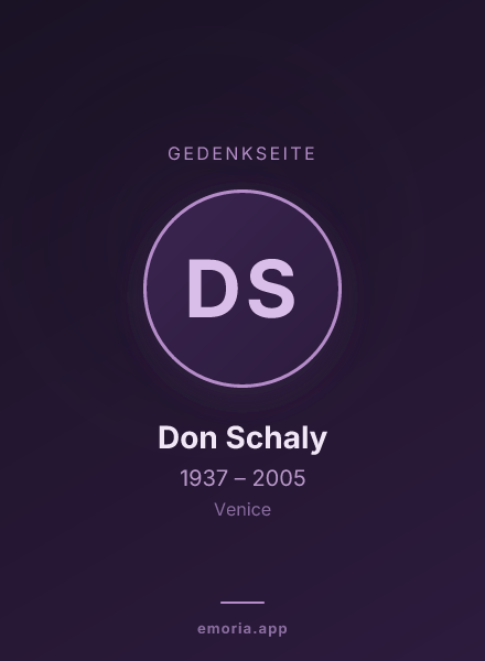 Gedenkportrait von Don Schaly