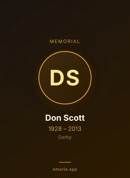 Memorial portrait of Don Scott
