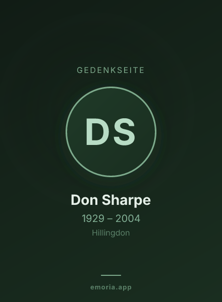 Gedenkportrait von Don Sharpe