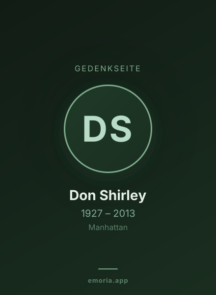 Gedenkportrait von Don Shirley
