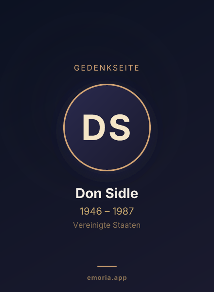 Gedenkportrait von Don Sidle