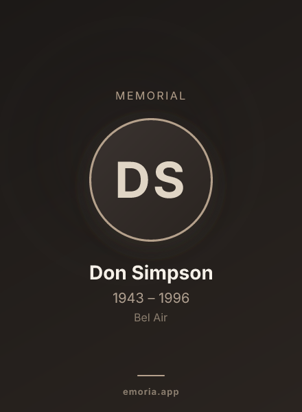 Memorial portrait of Don Simpson