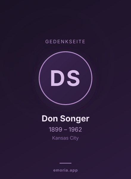 Gedenkportrait von Don Songer