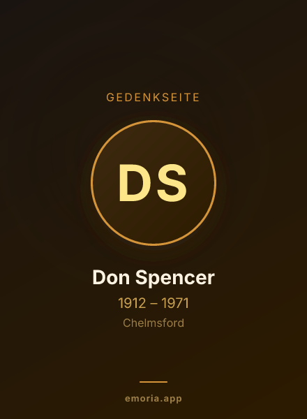 Gedenkportrait von Don Spencer