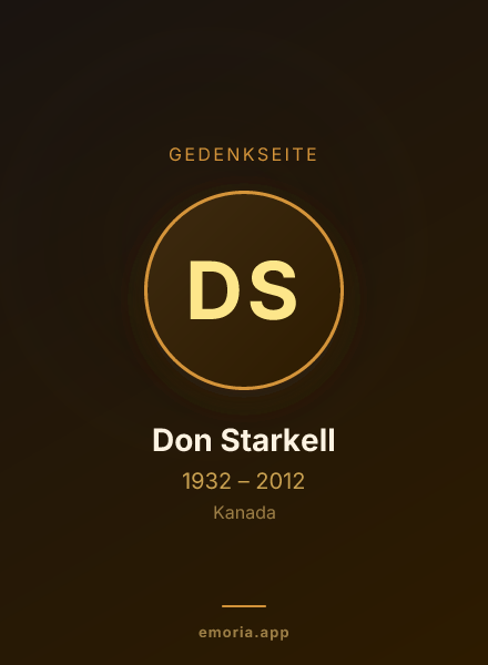 Gedenkportrait von Don Starkell
