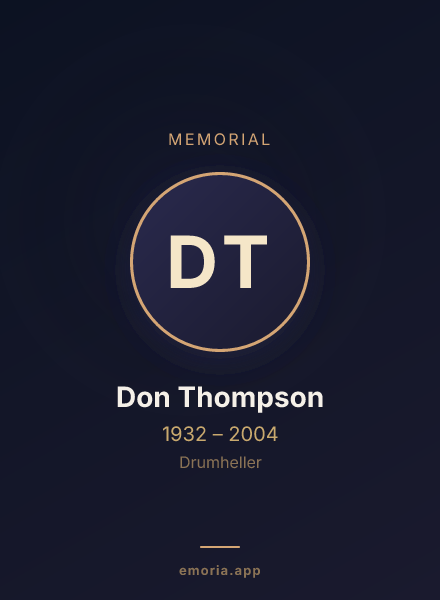 Memorial portrait of Don Thompson