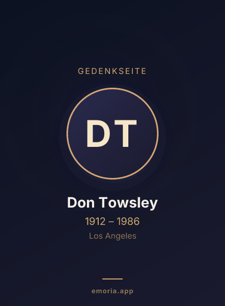 Gedenkportrait von Don Towsley