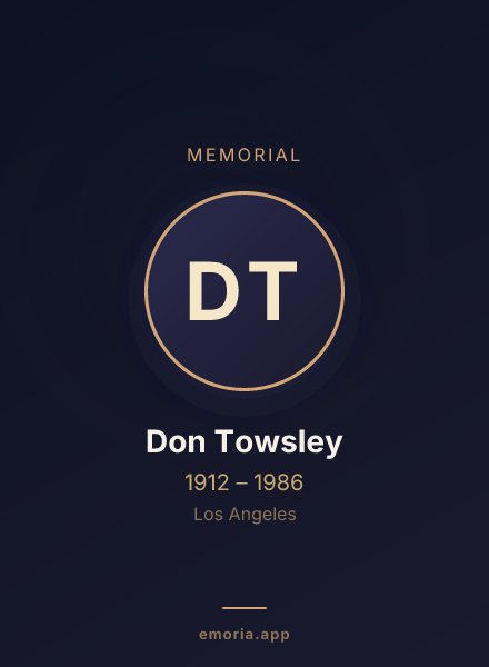 Memorial portrait of Don Towsley