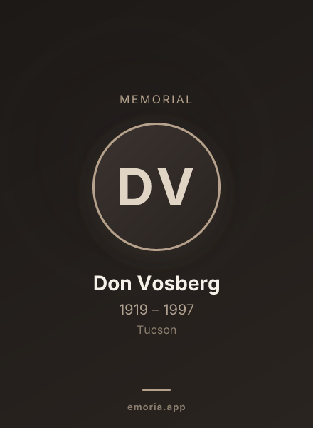 Memorial portrait of Don Vosberg