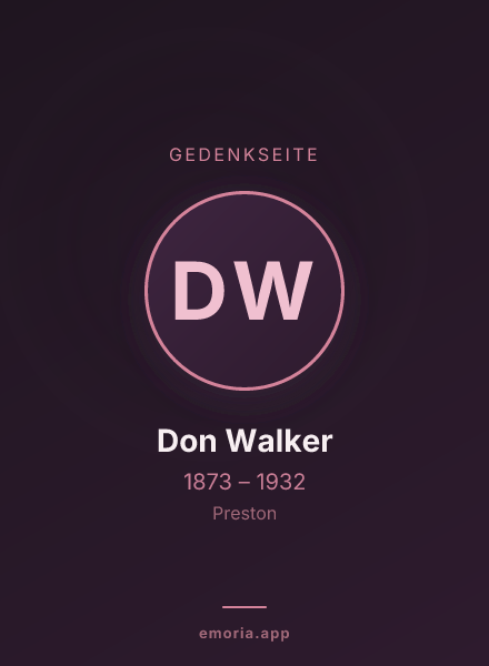 Gedenkportrait von Don Walker