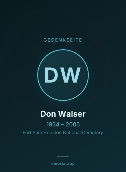 Gedenkportrait von Don Walser