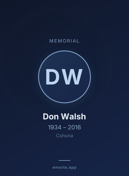 Memorial portrait of Don Walsh