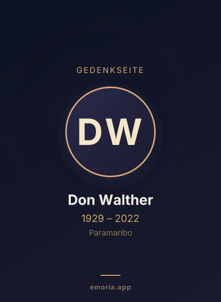 Gedenkportrait von Don Walther