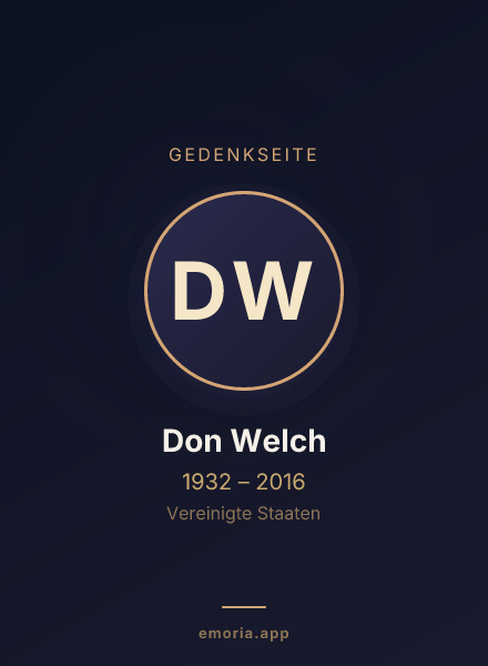 Gedenkportrait von Don Welch