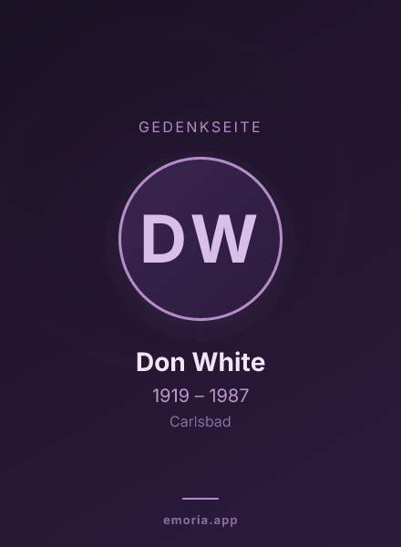 Gedenkportrait von Don White