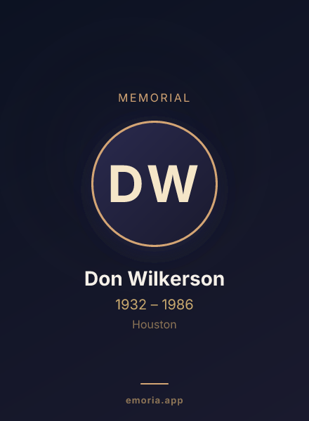Memorial portrait of Don Wilkerson