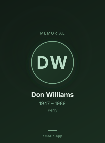 Memorial portrait of Don Williams
