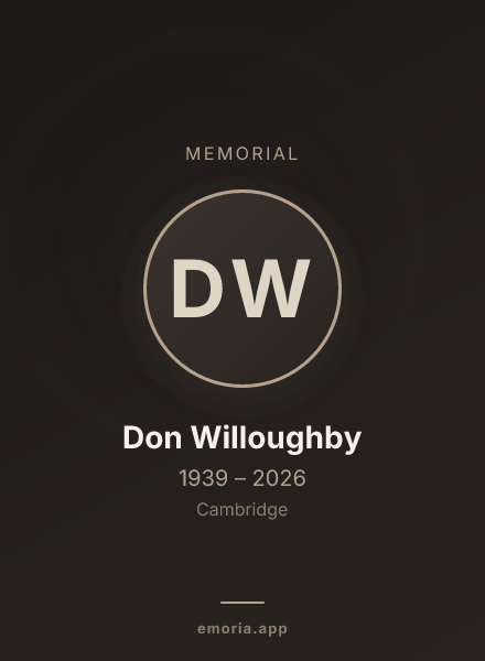Memorial portrait of Don Willoughby