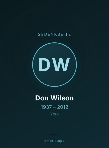 Gedenkportrait von Don Wilson