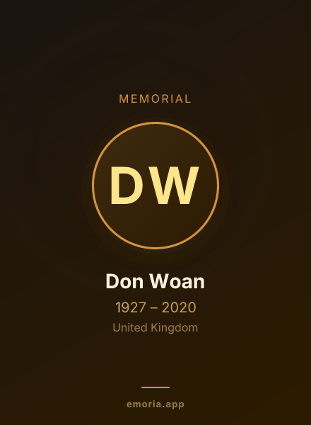 Memorial portrait of Don Woan