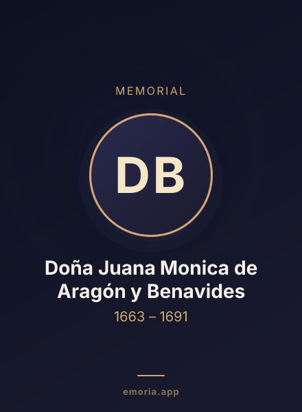 Memorial portrait of Doña Juana Monica de Aragón y Benavides