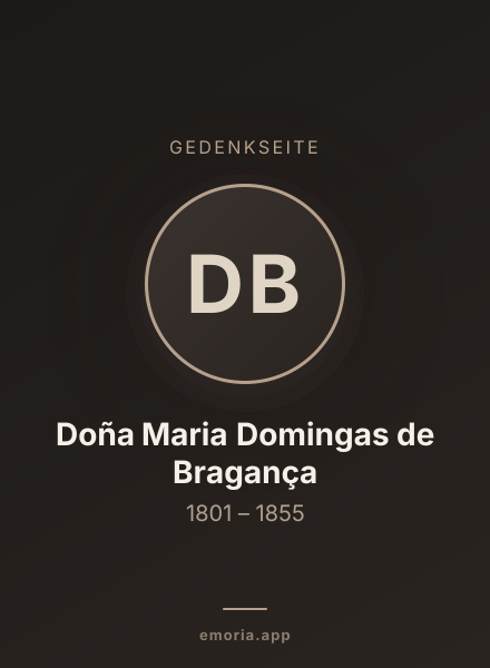 Gedenkportrait von Doña Maria Domingas de Bragança
