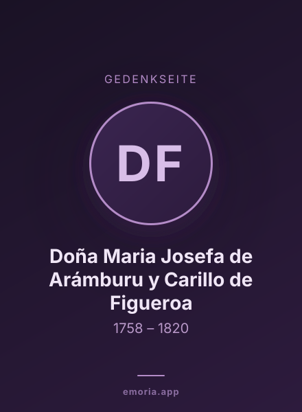 Gedenkportrait von Doña Maria Josefa de Arámburu y Carillo de Figueroa
