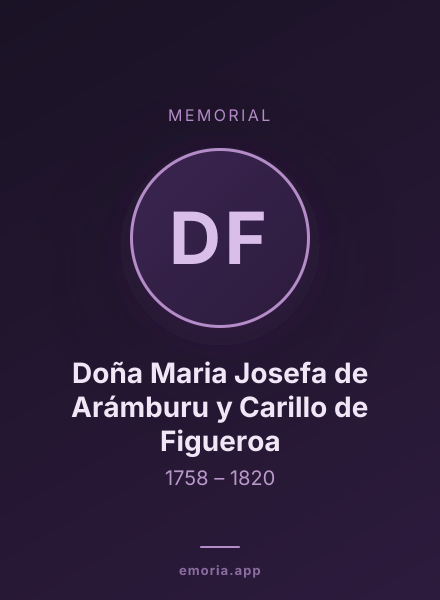 Memorial portrait of Doña Maria Josefa de Arámburu y Carillo de Figueroa