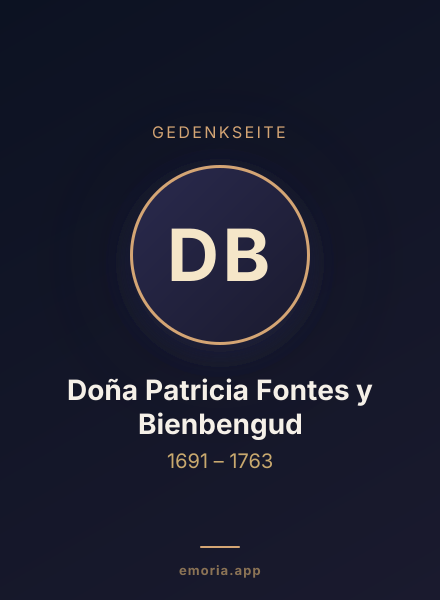 Gedenkportrait von Doña Patricia Fontes y Bienbengud