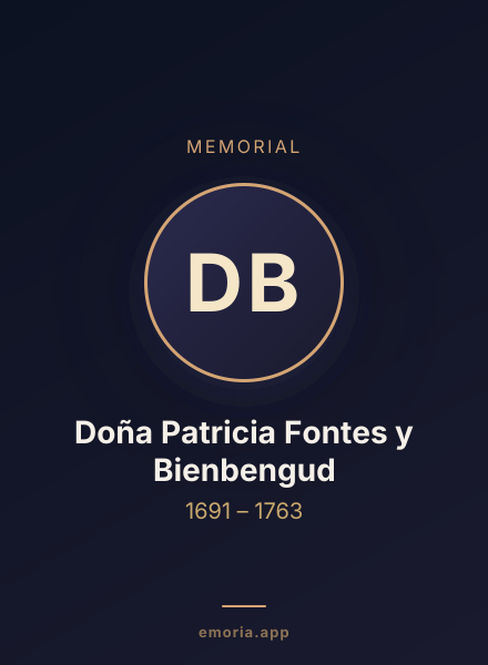 Memorial portrait of Doña Patricia Fontes y Bienbengud