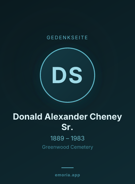 Gedenkportrait von Donald Alexander Cheney Sr.
