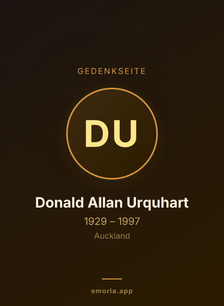 Gedenkportrait von Donald Allan Urquhart
