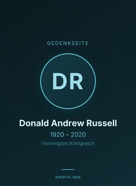 Gedenkportrait von Donald Andrew Russell
