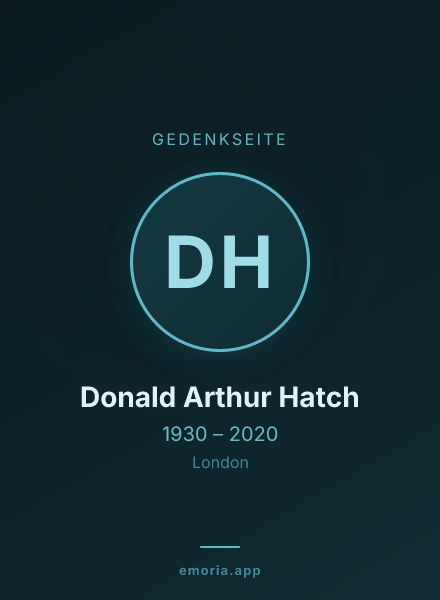 Gedenkportrait von Donald Arthur Hatch
