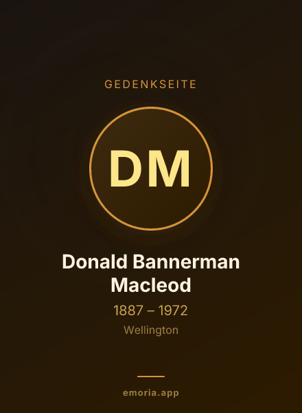 Gedenkportrait von Donald Bannerman Macleod