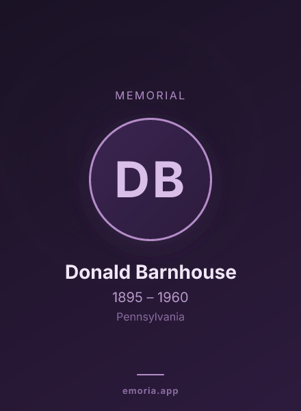 Memorial portrait of Donald Barnhouse