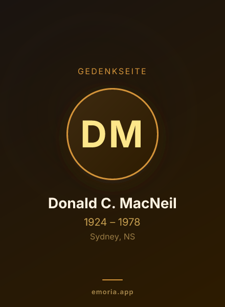 Gedenkportrait von Donald C. MacNeil