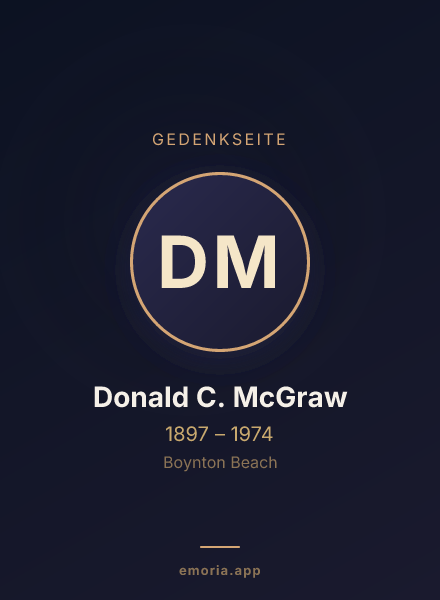 Gedenkportrait von Donald C. McGraw