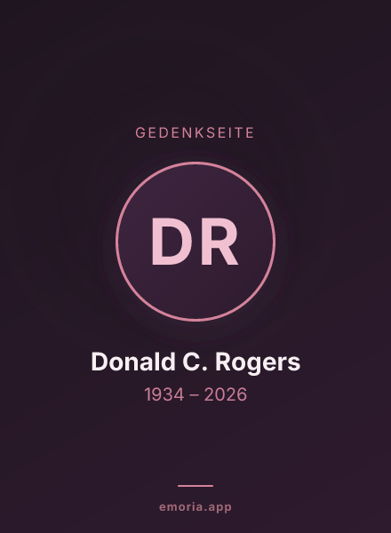 Gedenkportrait von Donald C. Rogers
