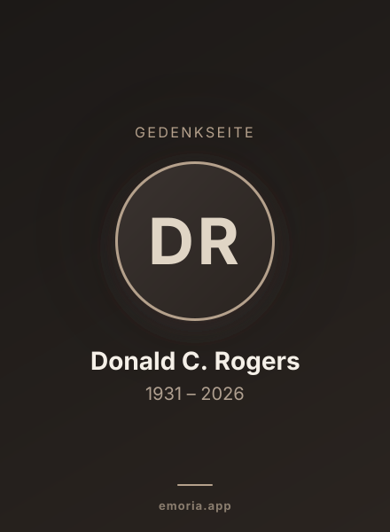 Gedenkportrait von Donald C. Rogers