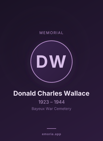 Memorial portrait of Donald Charles Wallace
