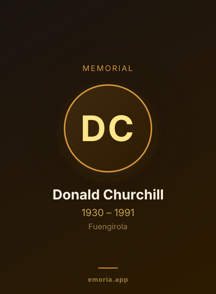 Memorial portrait of Donald Churchill