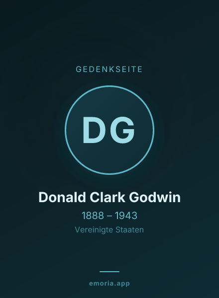 Gedenkportrait von Donald Clark Godwin