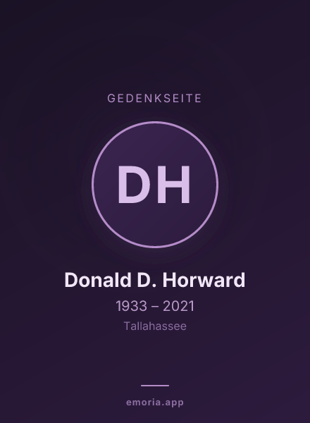 Gedenkportrait von Donald D. Horward