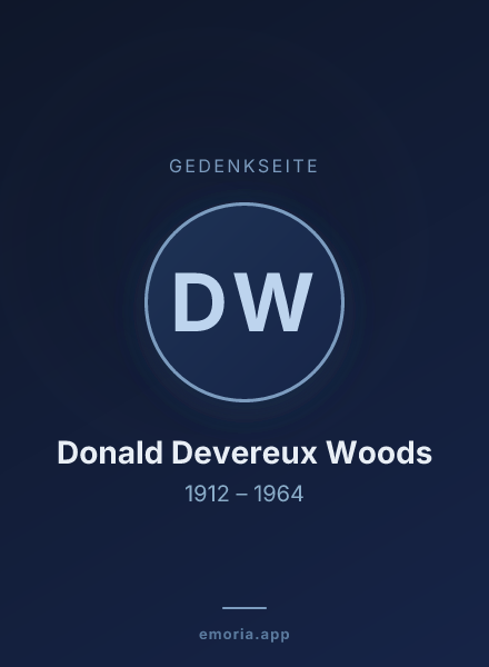 Gedenkportrait von Donald Devereux Woods