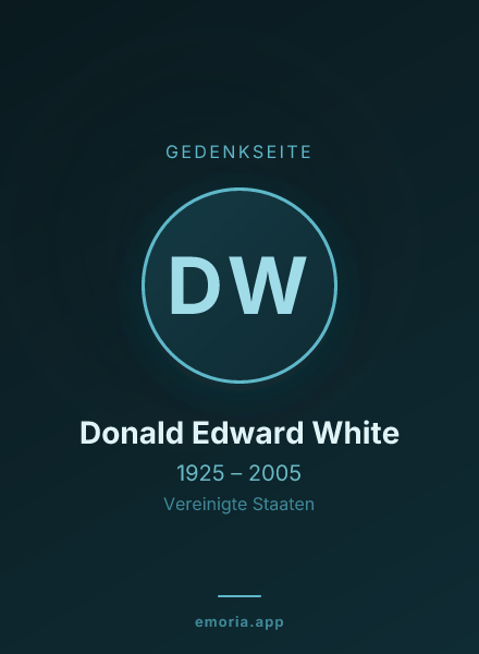 Gedenkportrait von Donald Edward White