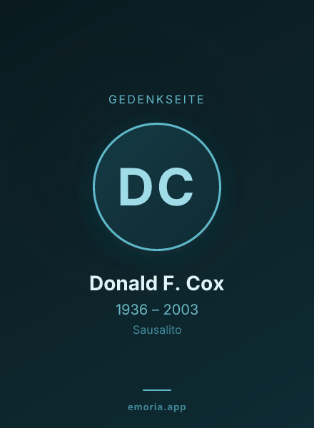 Gedenkportrait von Donald F. Cox