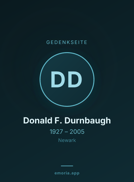 Gedenkportrait von Donald F. Durnbaugh