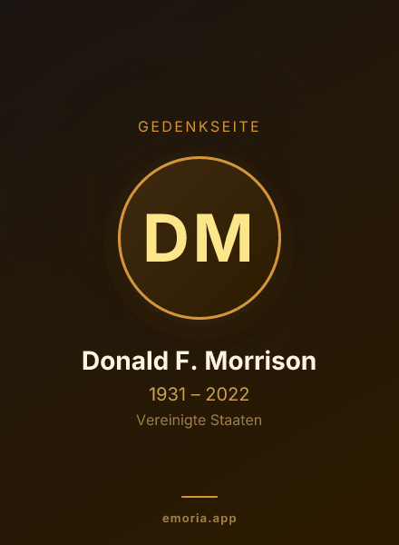 Gedenkportrait von Donald F. Morrison